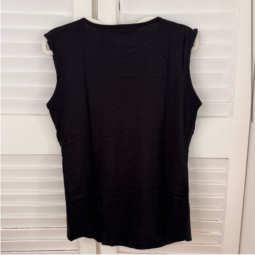 Balmain Black Top with Gold Button Accents - Picture 2 of 7